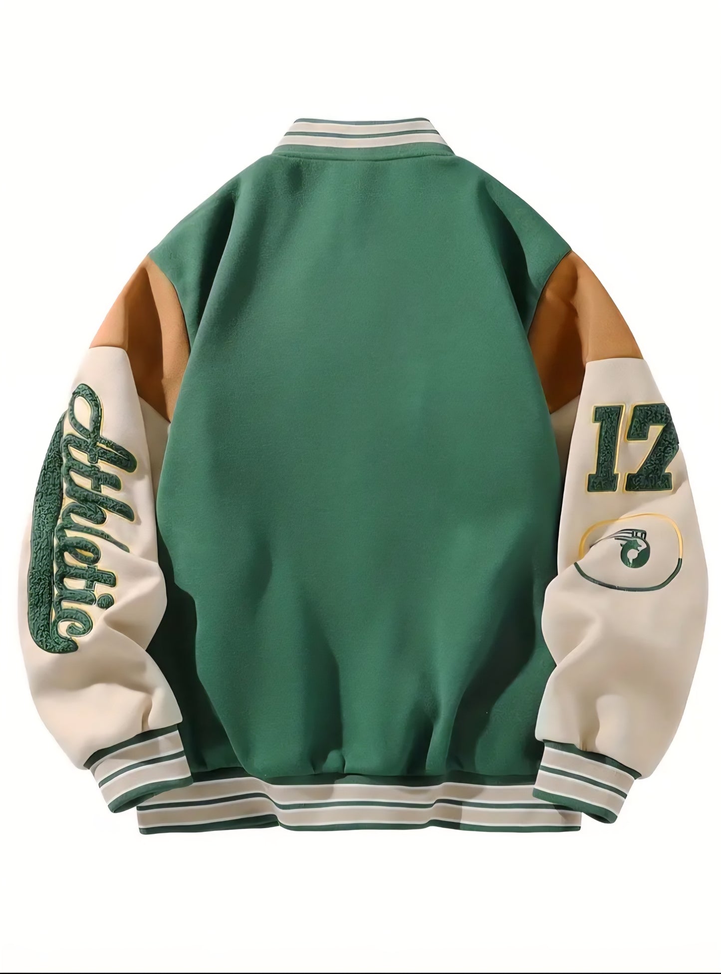 Men's Vintage Athletic Varsity Jacket with Embroider '17